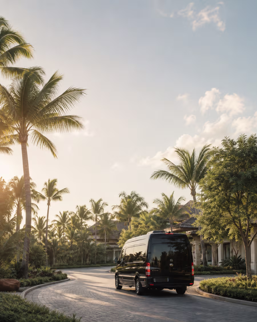 Private transfer van in Punta Cana, Dominican Republic